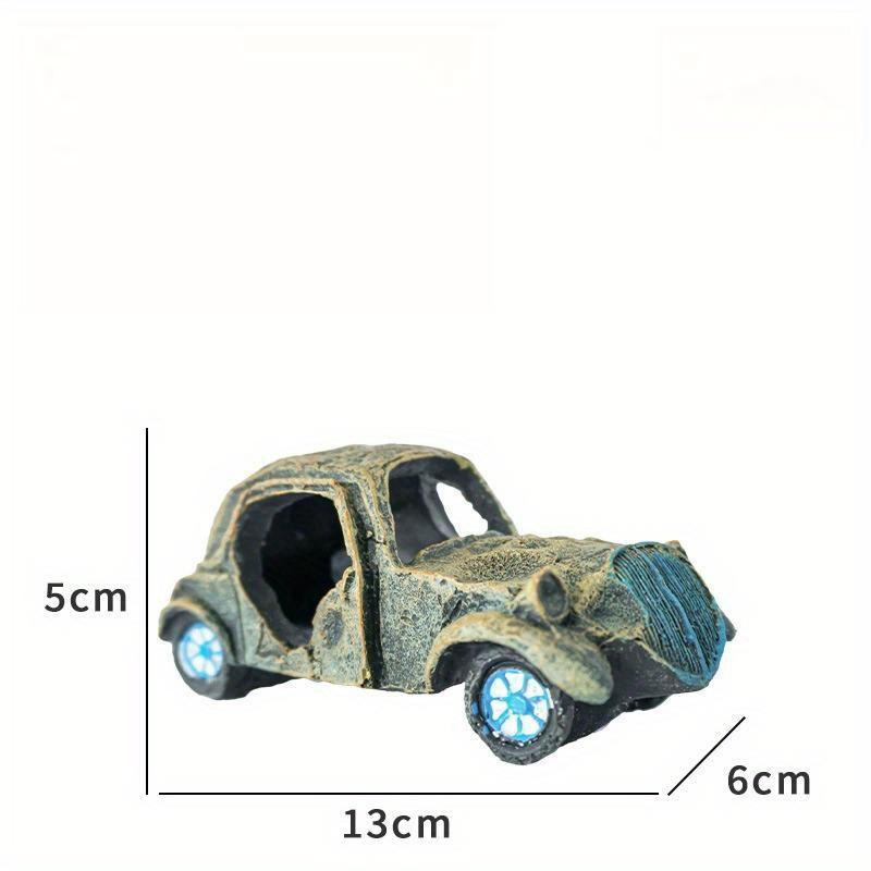 1 ШТ. Ландшафтное украшение для аквариума, смола, остов автомобиля, украшение для аквариума, старый автобус, украшения для аквариума, поделки, подарки