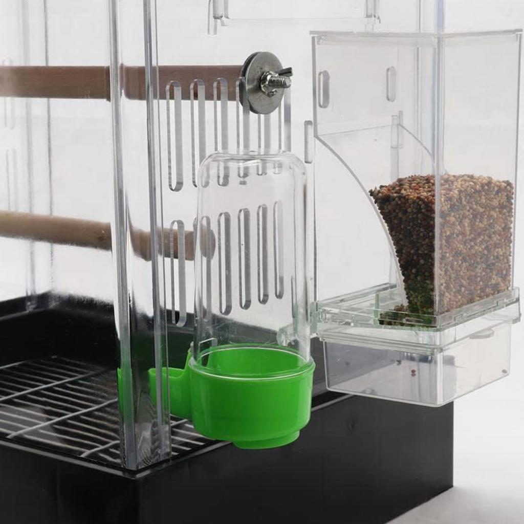 Кормушка для птиц из непроливающейся клетки для попугаев, кормушка для волнистых попугайчиков, автоматическая кормушка для птиц, контейнер для семян, принадлежности для кормления птиц