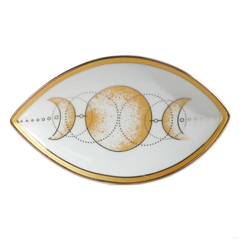 Oval Decorative Plate Eye Shape Dessert Plate Desktop Organizer Plate Jewelry Tray  Gift