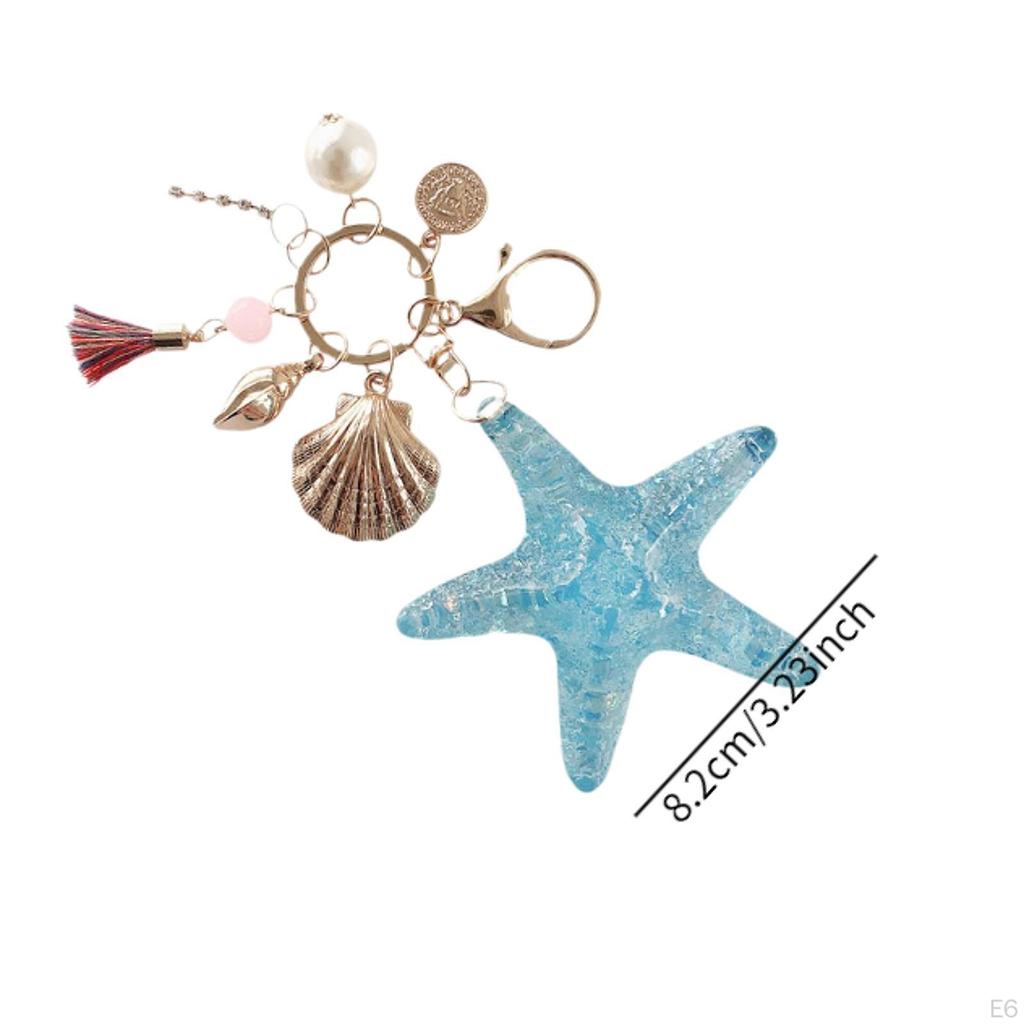 Starfish Keychain Gift To Friends Handbag Charm for Backpack Bag Decoration