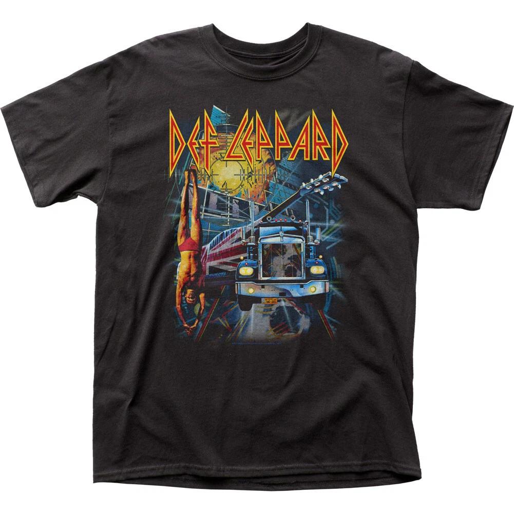 Def Leppard Box Set Mens T Shirt Rock and Roll Music Classic Band Tee New Black