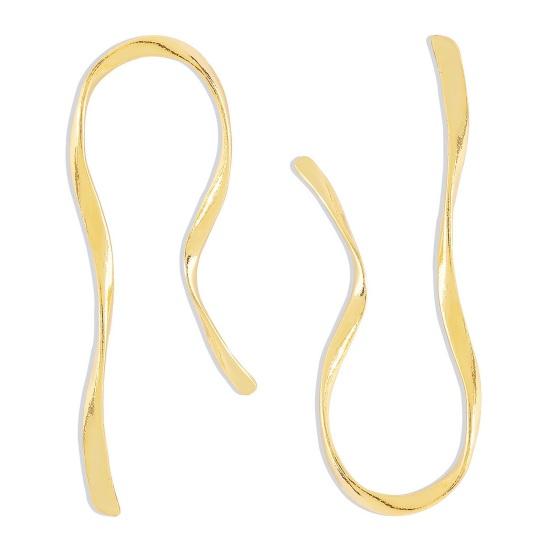 1 пара простых преувеличенных асимметричных металлических серег-гвоздиков, винтажные изогнутые серьги-капли, модные ювелирные аксессуары, подарок