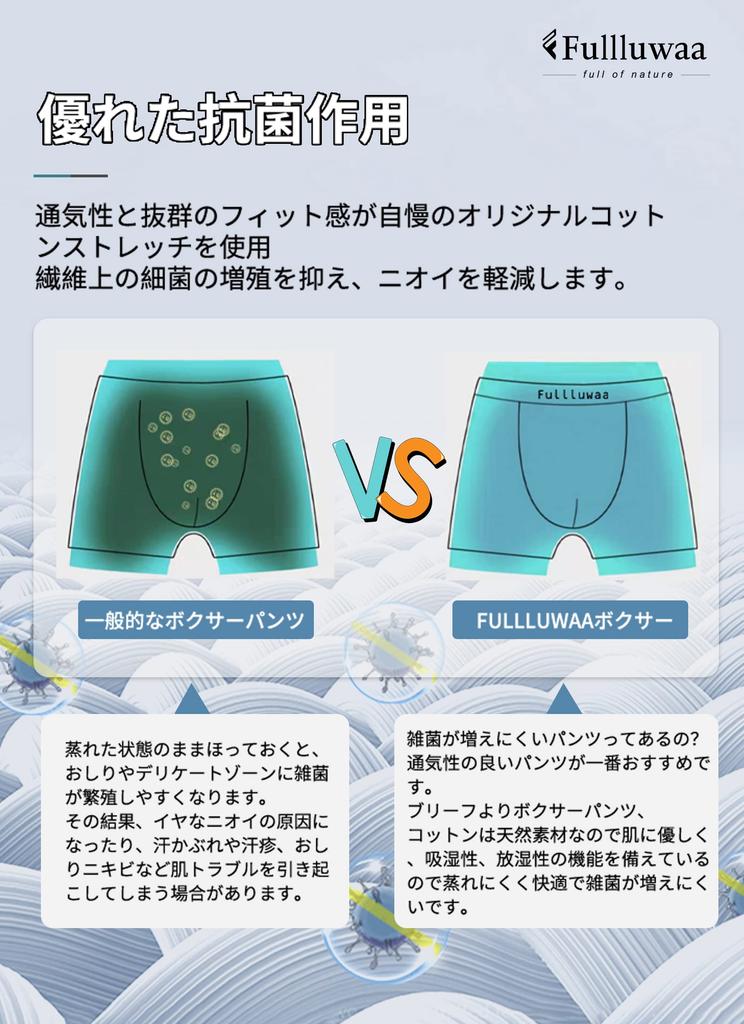 Fullluwaa Боксеры Передний Комплект Хлопок Подарок на День Мужские Брифы, Застежка, 6, Бренд, Влагоотводящие, Быстросохнущие, Мужское Нижнее Белье, Отца