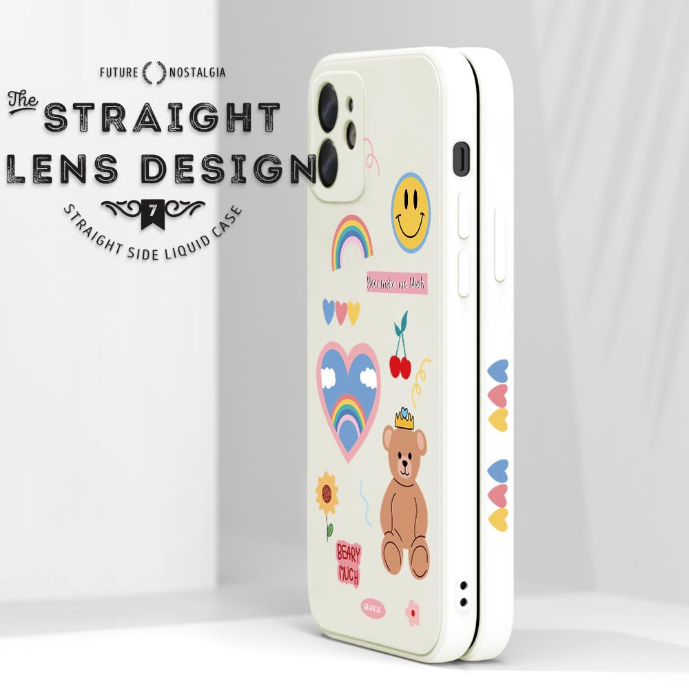 Красочный чехол для телефона с мультяшным медведем для Redmi Xiaomi POCO Note 10 Pro 9 9A 9T 10C 8 7 11 Lite 5G X3 M3 с квадратным краем, полная защита камеры, мягкий чехол из ТПУ