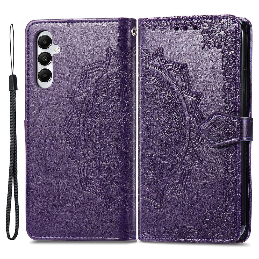 For Samsung Galaxy A05s 4G Magnetic Phone Case Embossed Mandala Pattern Cover
