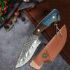 Forged Kitchen Cleaver Boning Knife Meat Cutting Butcher Knife Cutting Outdoor Barbecue Fishing Utility Knife with Sheath