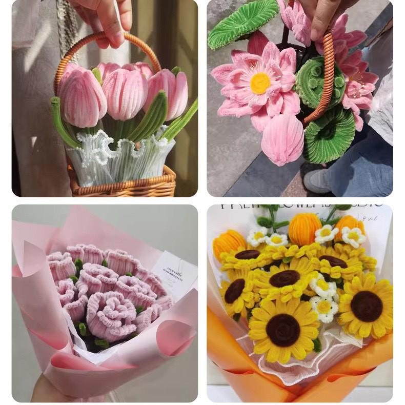 Набор цветных синельных проволочек для поделок с малышами и создания ручных украшений.