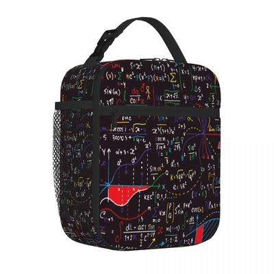 Bestselling Colorful Math Formulas Animal Face Commuter Lunch Bag School Break Time Picnic Lunch Bag