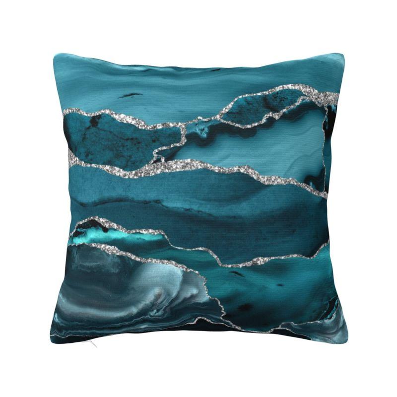 Custom Abstract Beauty Cushion Cover xcm Marble Geometric Texture Velvet Nordic Pillow Decoration Salon