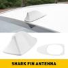 Universal White Fin Shark Car Roof Antenna Radio Signal FM/AM Decor Aerial US