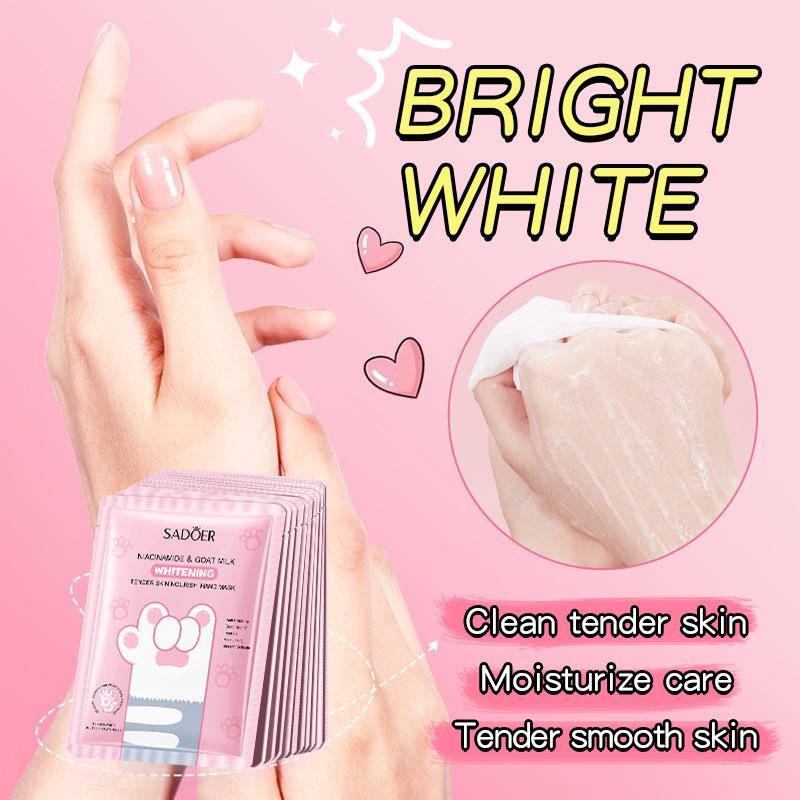 Маска для рук «Кошачий коготь» SADOER Niacinamide Whitening Hydrating Moisturizing Увлажняющие перчатки