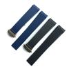 22mm Soft Thick New Style Rubber Silicone Watch Strap Black Blue Watchband for Tag AQUARACER Series 43MM Dial Bracelet