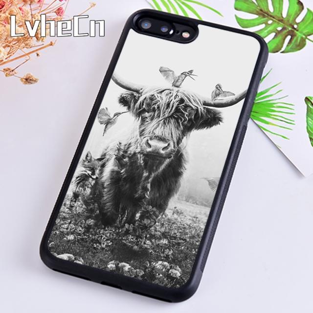 Cute Highland Cow Phone Case For iPhone 17 Air 13 12 14 15 16 Cover For Apple Pro Max 6S Plus plus
