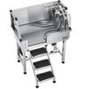 86.4 cm Dog Grooming Bath Tub Stainless Steel w Stairs Faucet Left Door