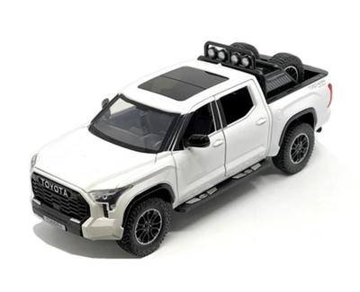 Миниатюрный автомобиль 1/24 Toyota Tundra 2023 Белый Land Cruiser 124 2023 Toyota Tundra TRD Off-Road