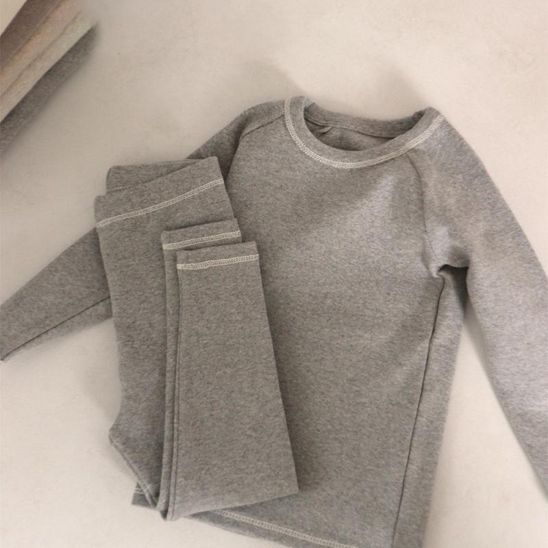 Autumn and Winter Warm Lycra Children's Pajamas Set Korean Style Children Lounge Set Baby Boys Girls Cotton Pajamas Kids Cozy Sleepwear Evening Suit