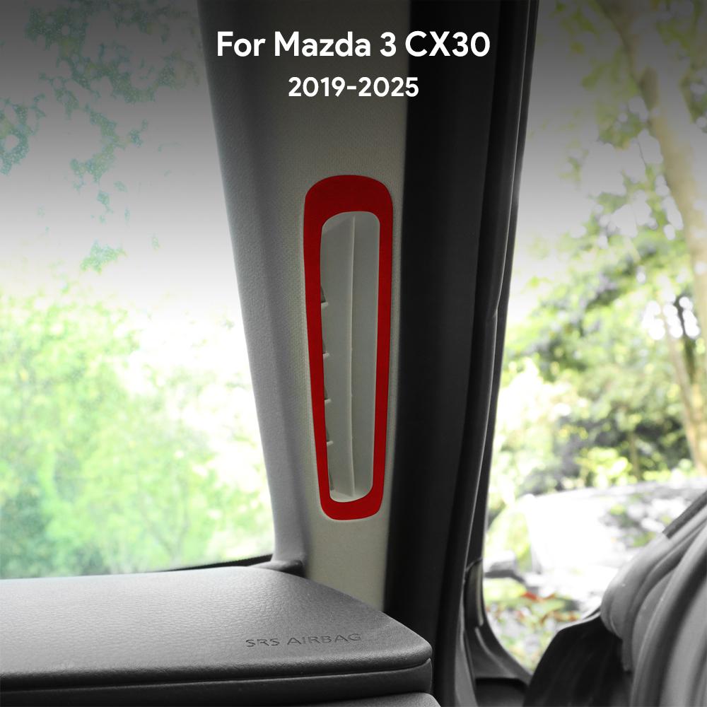 2 шт. Накладка из алькантары на верхнюю часть стойки A для LHD RHD для Mazda 3 Axela BP CX30 CX-30 2019 2020 2025 2025 2025 2025 2025 Автомобильный воздуховыпуск стойки A