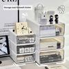 Desktop Drawer Box Desktop Cosmetic And Stationery Storage Box Desk Organizer With Window Stack Able Transparent Storage Boxs