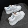 2025 весна маленькие белые туфли новая корейская версия ins женские студенческие туфли для увеличения роста на платформе спортивные туфли для доски повседневная обувь женская Q2002