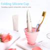 Silicone Collapsible Travel Cup 250ml BPA FREE Folding Camping Cup with Lid Reusable Expandable Drinkware for Outdoor Hiking