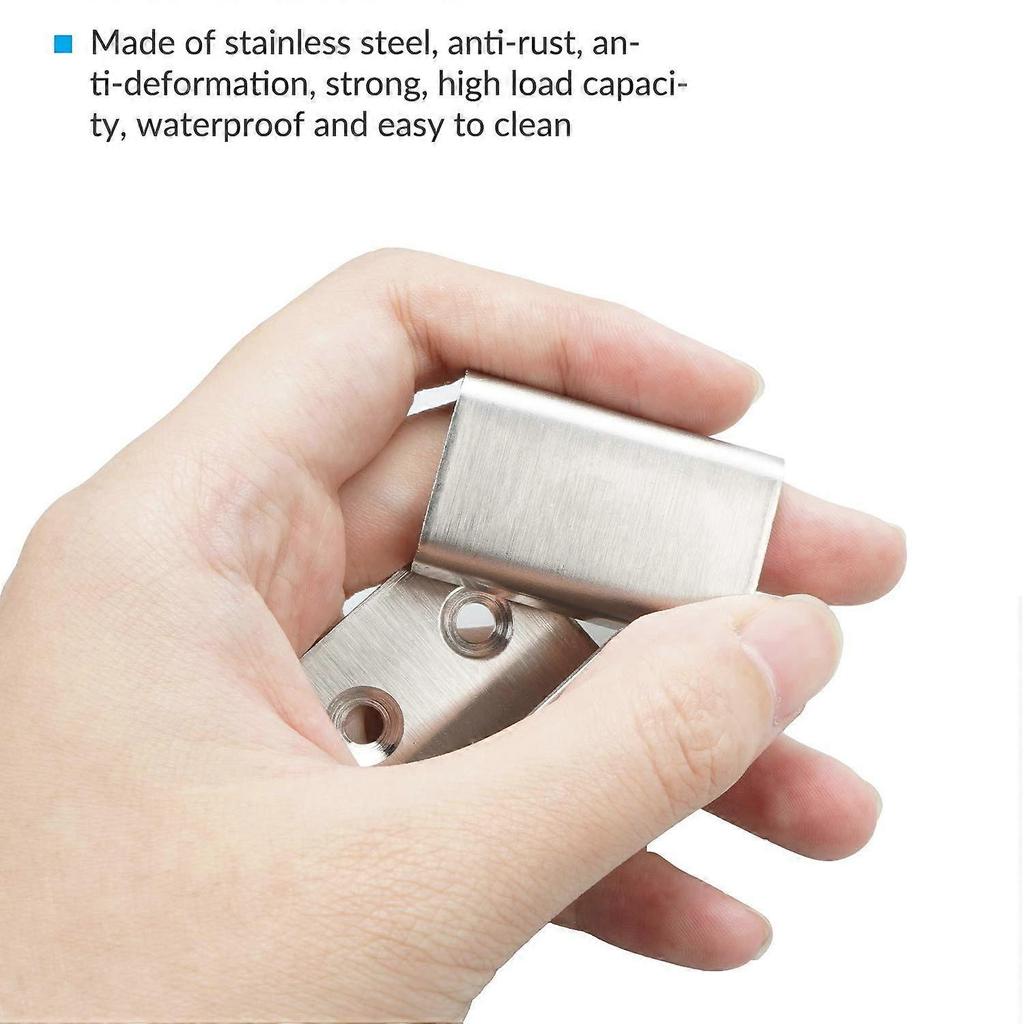 Ceramic Tile Display Hooks, Stainless Steel Flat J Hooks,Heavy Duty Wall Mounted Strong Hook, Garage System