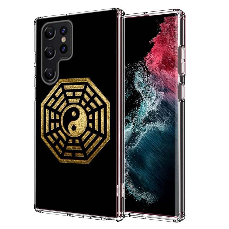 Eight Diagrams Taiji Yin Yang Capa Phone Case For Samsung S26 Ultra S25 Edge Galaxy S23 S21 S20 S24 FE S22 S10 Plus Cover Clear