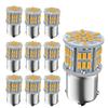 Autart S25 Одноконтактный Оранжевый Угол 1156 G18 3014SMD Универсальный Боковой Светодиодный Упаковка 10 шт. 12В-24В Лампа, 180° (P21W BA15S) Маркер/Поворотник для автомобиля/грузовика