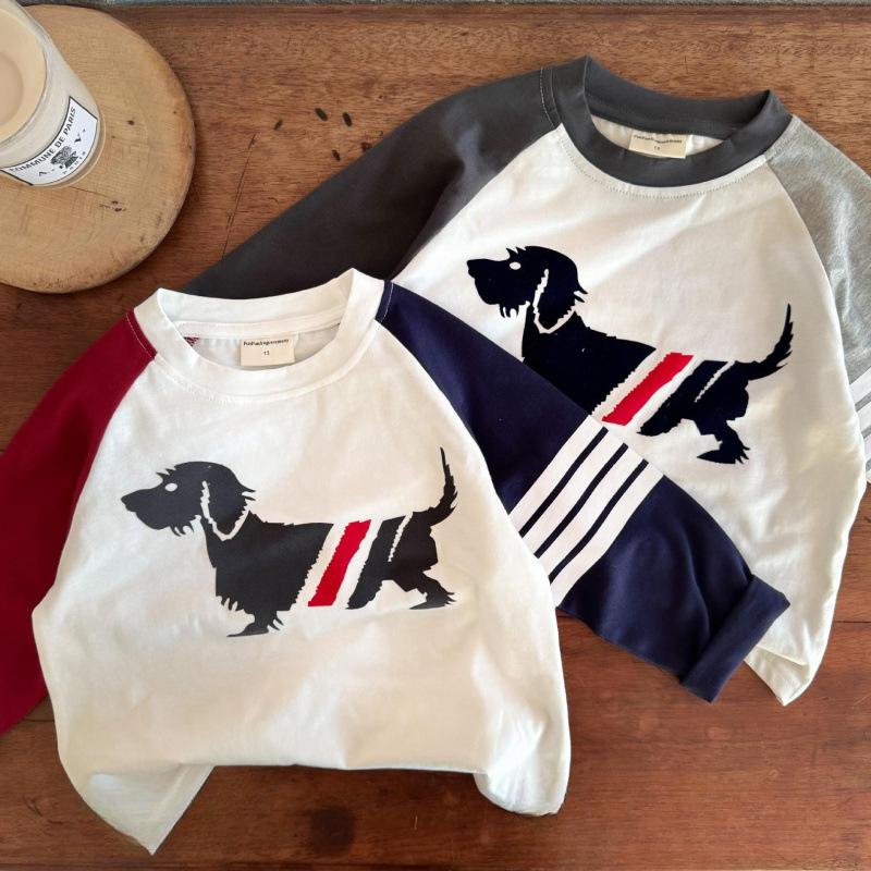 Children's T-shirt Spring Bottoming Shirt Boy's Long-sleeved Korean Style Loose Girl's Top Spring Style Children's Clothing