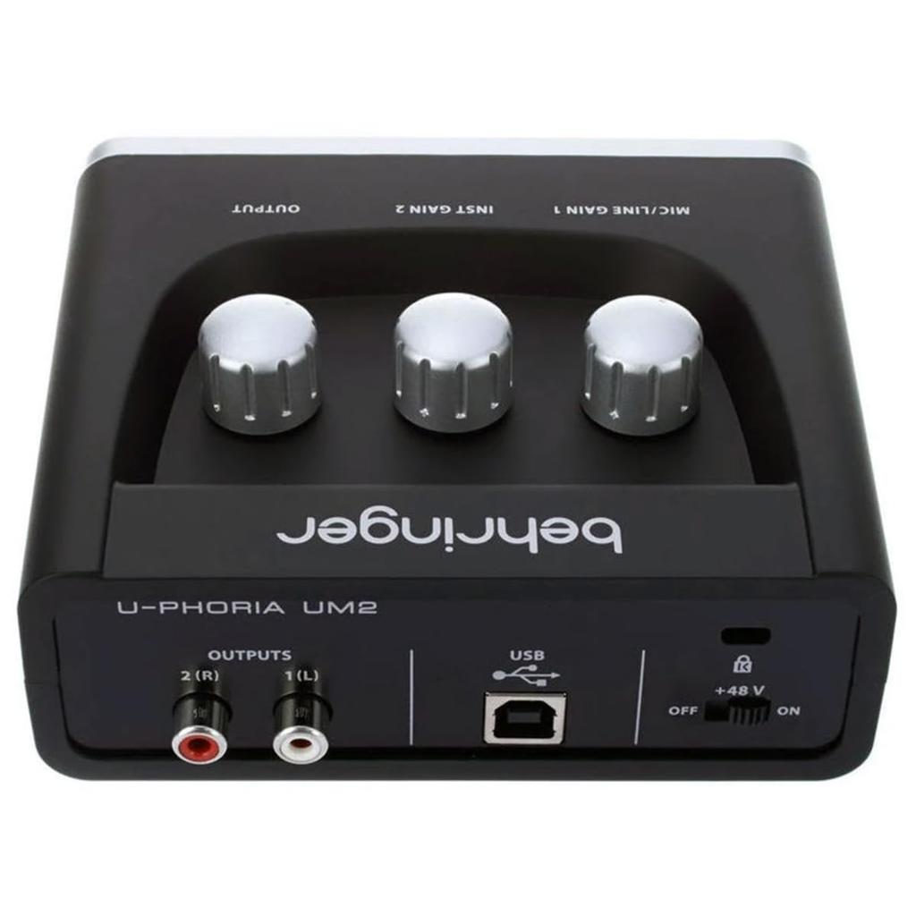 Behringer 2 Input 2 Output USB Audio Interface Black UM2 1-Channel U-PHORIA