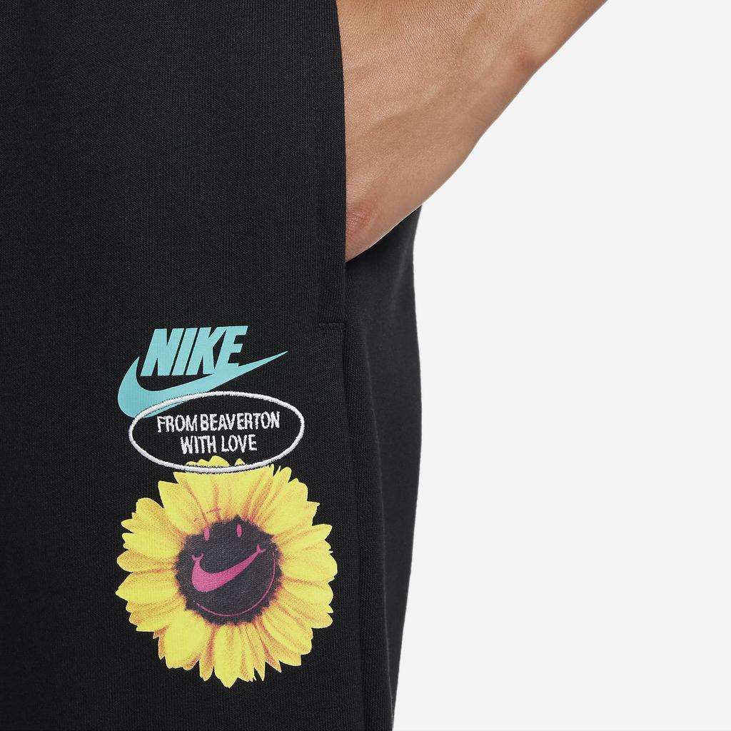 Nike Вязаные джоггеры на шнурке с принтом, детские брюки, черные DM8089-010