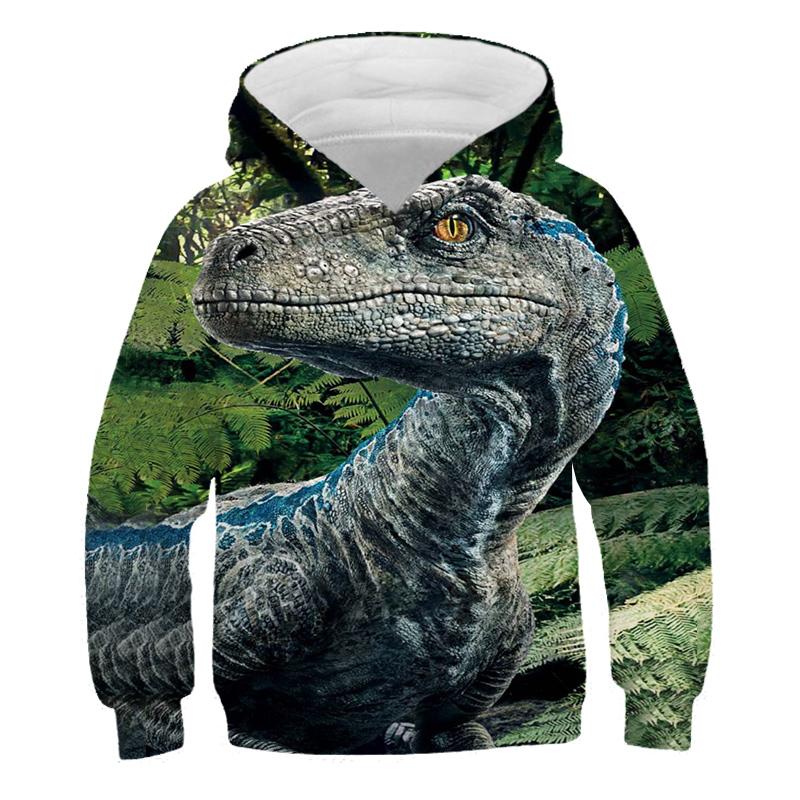 Hoodies Jurassic Park 3D Print Animal Dinosaurs Sweatshirts Boys Girls Children Hooded Pullovers Fashion Kids Tracksuit Clothing