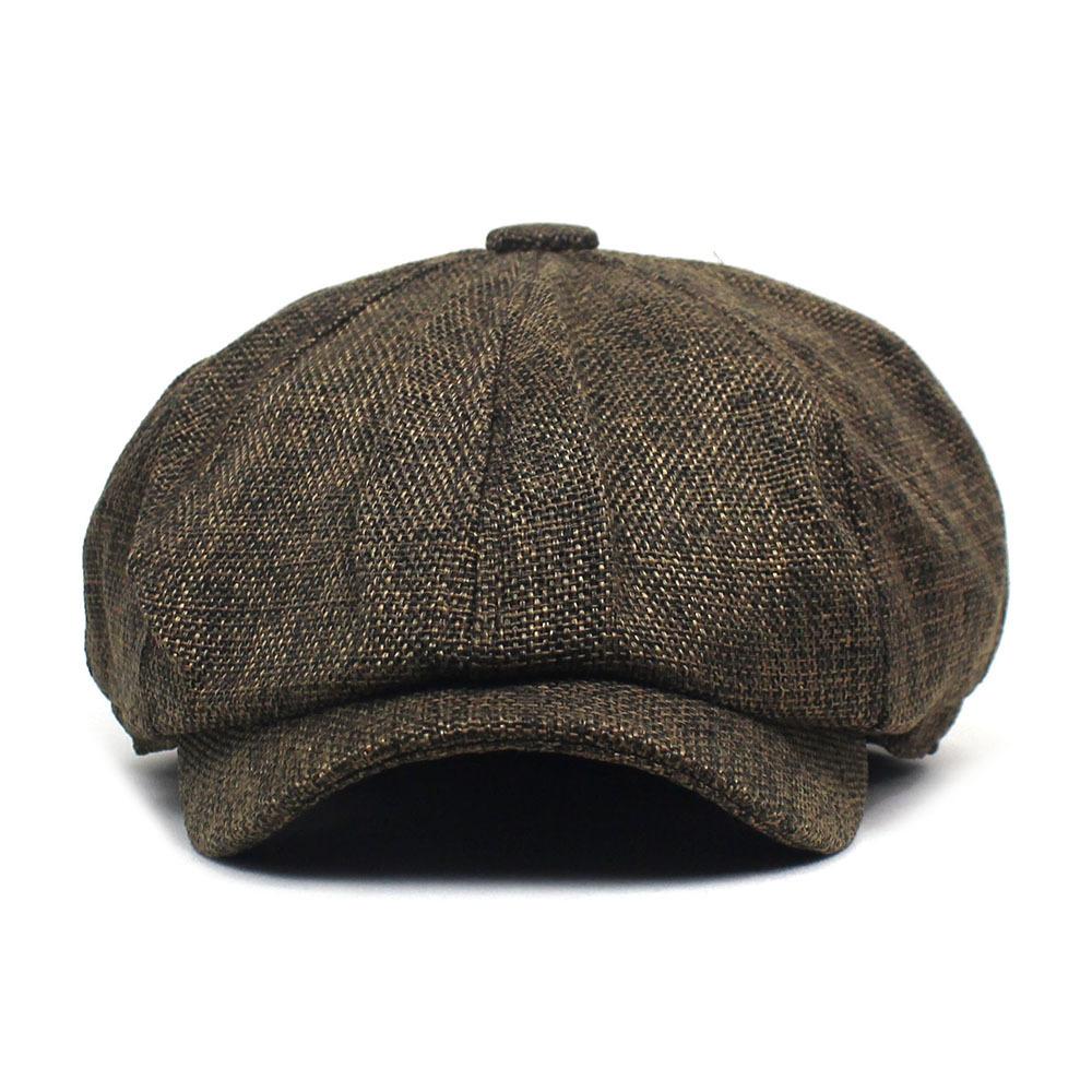 Восьмиугольная шляпа, дышащий берет, мужская шляпа с утиным язычком, кепка в стиле ретро, ​​модная мужская шляпа