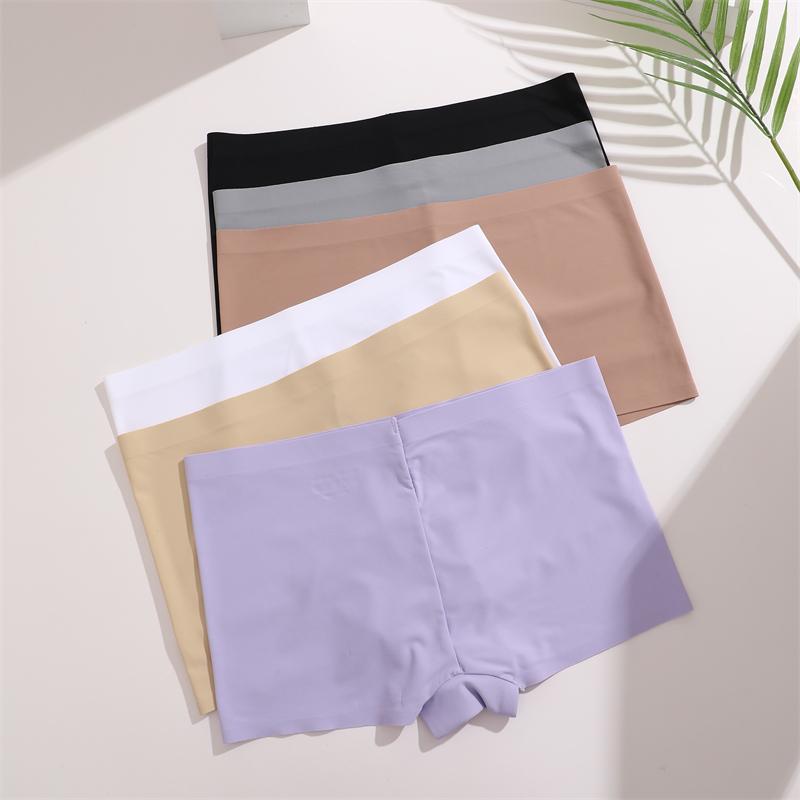 FINETOO 3pc Seamless Soft Boyshort Women's Panties Sexy Breathable Invisible Underwear Female Soild Comfortable Stretch Lingerie