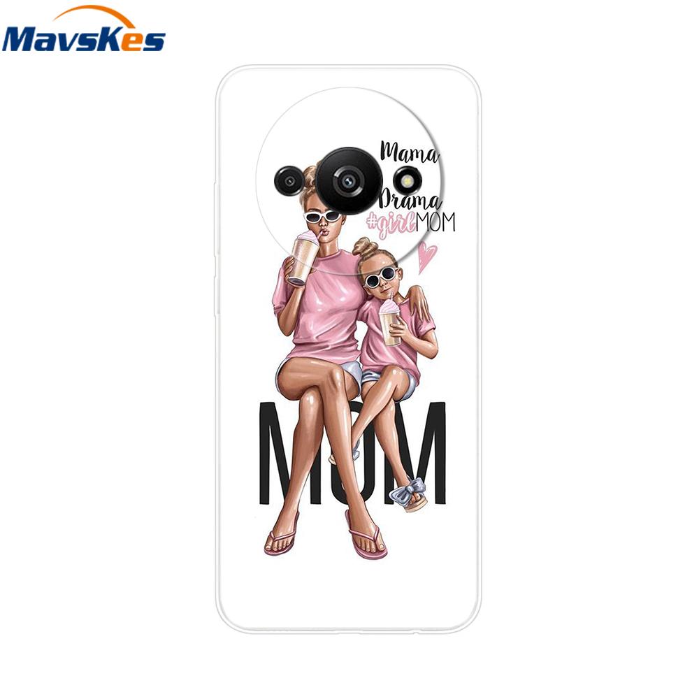 For Xiaomi Redmi A3 2024 Case Transparent Cute Soft Silicone TPU Coque Funda For RedmiA3 A 3 4G Phone Cover Clear Capa 6.71''