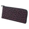 Длинный кошелек Inden, комплект из застежки-молнии, оленьей кожи черного цвета с красным лаком, узор «Стрекоза» [Indenya], Г-образный, 2315-21-008