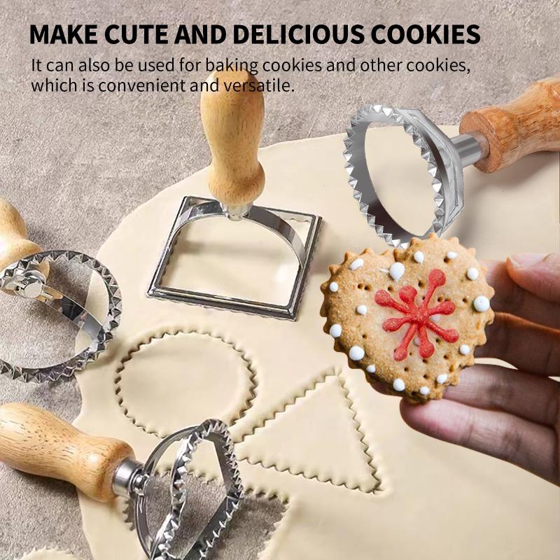 Cutter Pastry Press Mold Dumpling Lace Embossing Device Ravioli Maker Mold Ravioli Stamp Cookie Mold Kitchen Baking Tool