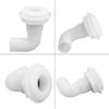 Rugged Leakproof Marine Thru Hull Connector Ergonomic Black Thru Hull Fitting White 90-Degree Fitting Yacht