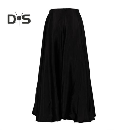 Юбка макси, однотонная атласная юбка в стиле пачки, длинная юбка, однотонная, весна-осень, женская юбка-трапеция, повседневная одежда
