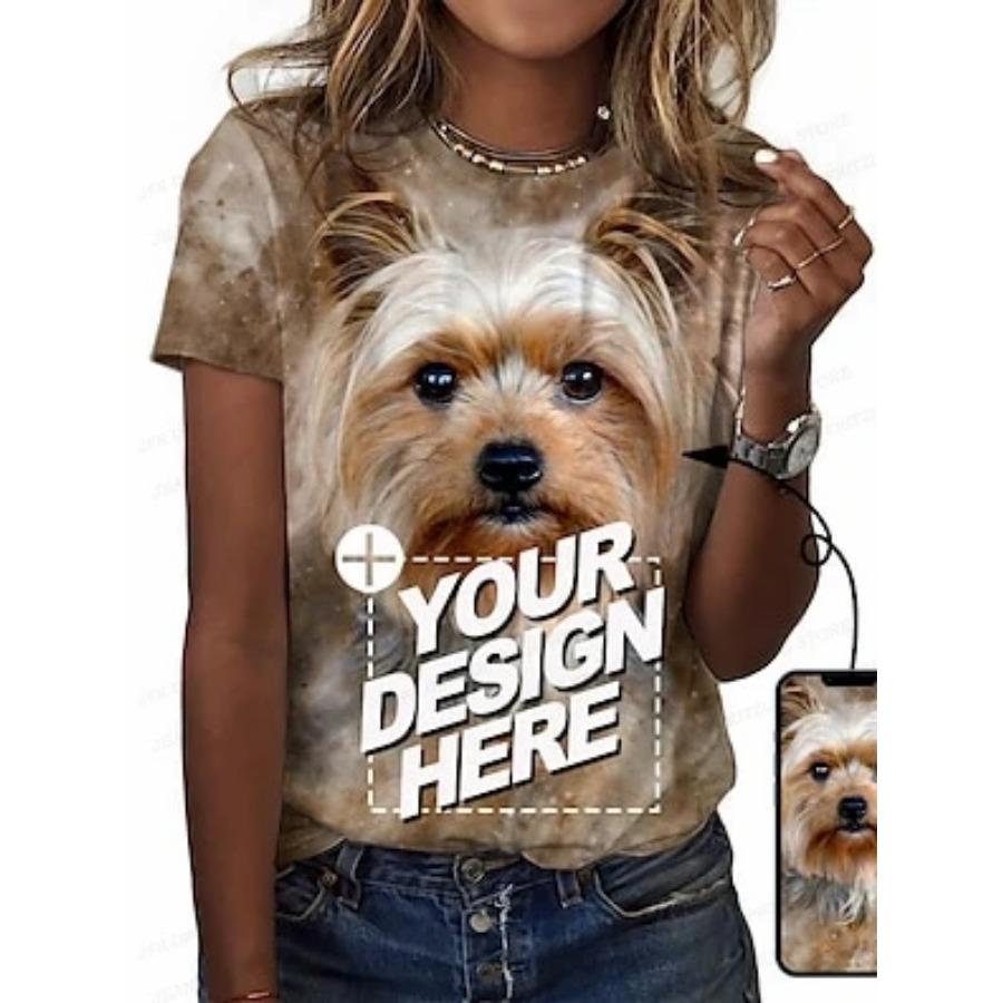 Футболка с принтом животных и собак, 3D-принт, женская мода, свободные футболки, топы с коротким рукавом, футболки, аниме, каваи, футболка, детская одежда, кошка