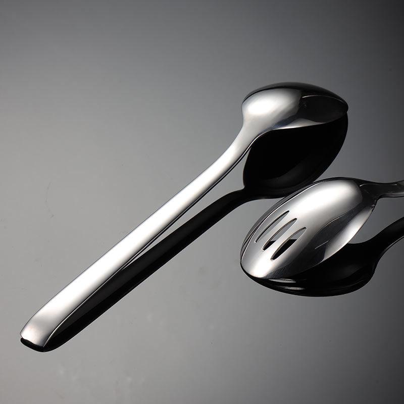 304 Stainless Steel Dining Spoon Leaking Male Spoon Restaurant Buffet Tableware Mirror Polished Hotel Supplies Western Tableware