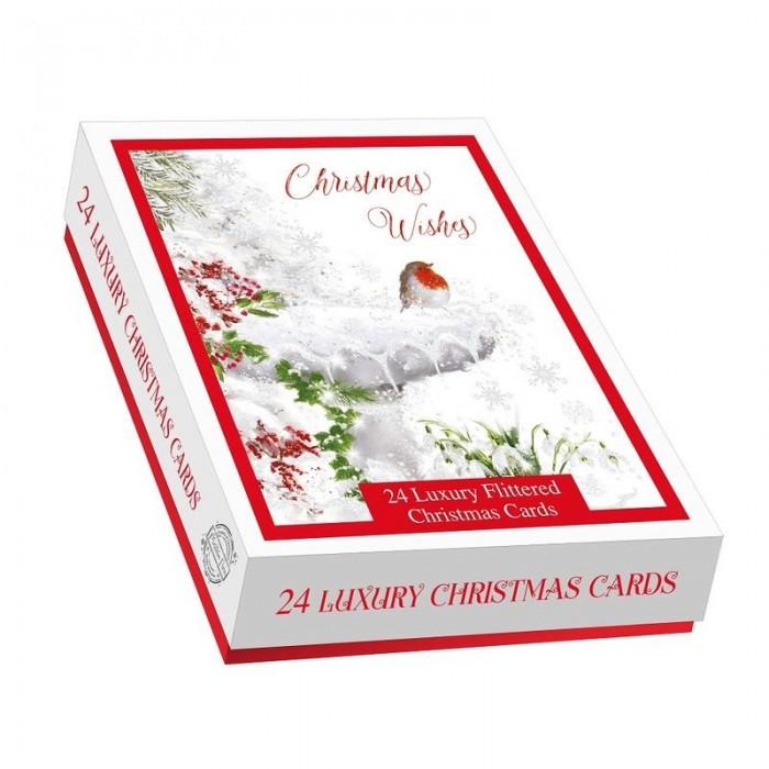 Out Of The Blue Winter Visit Christmas Card (Pack of 24)