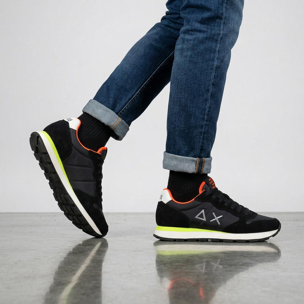 Sun68 Tom Fluo - Мужские Кроссовки Обувь Черный Z36102-11 ОРИГИНАЛ