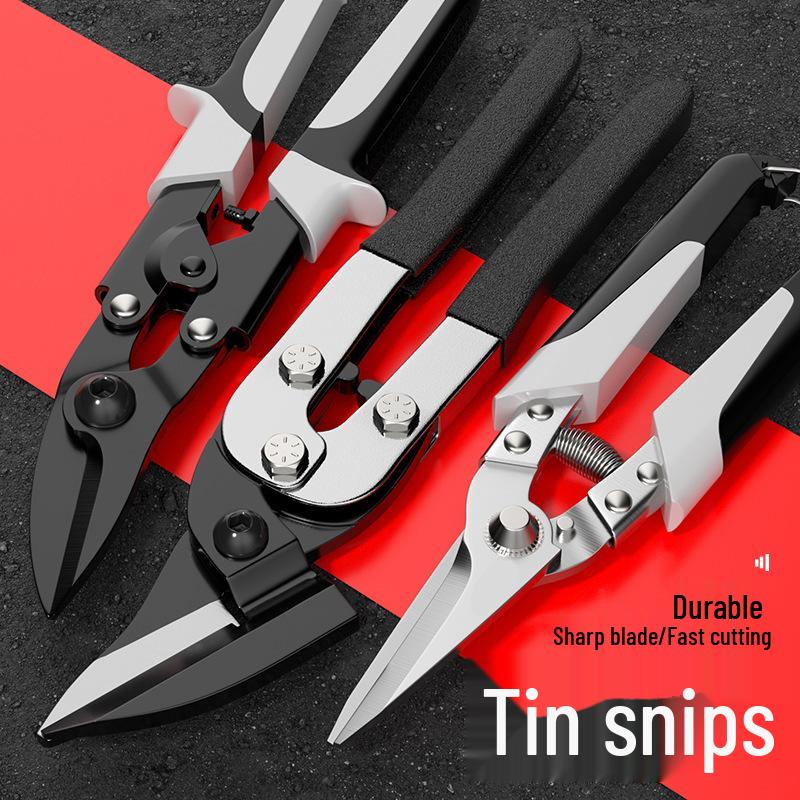 Industrial Stainless Steel Tin Snips for Light Gauge Steel and Aluminum Panels