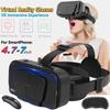 VR Virtual Reality Glasses Home 3D Viewing VR Helmet Suitable for 4.7-7 Inch Large Screen Mobile Phones, Support Game Controller