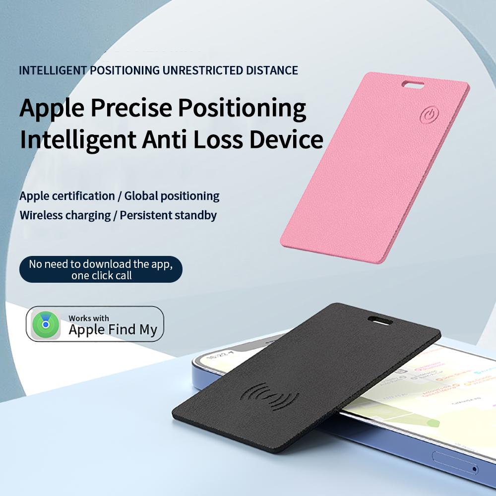Wireless Charging Tracking Card Smart Waterproof GPS Locator Wallet Finder Works with Apple Find My App Blootooth Mini Tracker