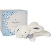 Doudou Et Compagnie - Peluche Lapin -25 Cm - Lapin Pompon Blanc/Bleu - Jolie Boîte Cadeau - Happy Glossy - Happy Doudou To You