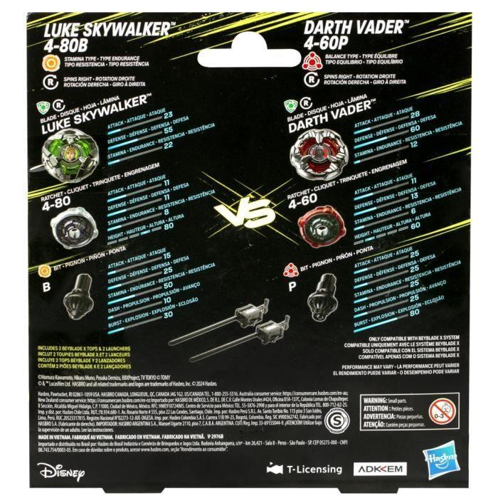 Beyblade X Multipack Toupie Luke Skywalker 4-80B Vs. Darth Vader 4-60B, Star Wars, From 8 Years Old