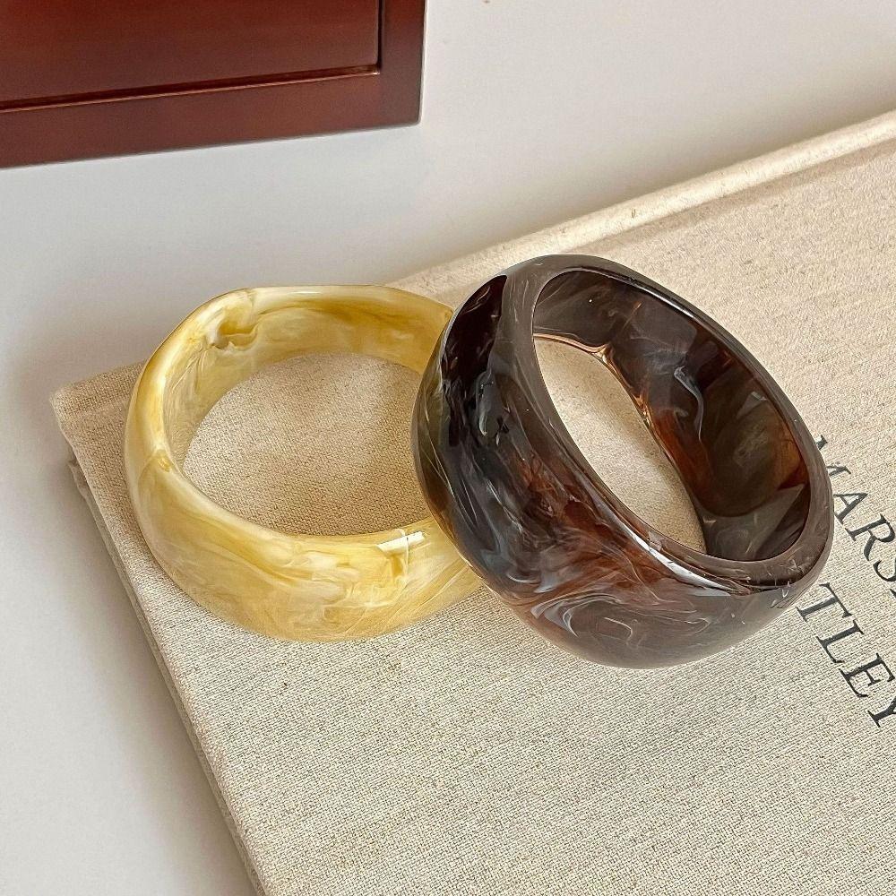 Богемский акриловый браслет-манжета, ретро, кольцо на руку, простой неровный широкий браслет, подарок