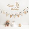 Hanakaze Year Old Half Birthday Birthday Decoration Felt Fabric Birthday Decoration Set Simple Stylish Birthday Decoration Girls Boys Happy Birthday
