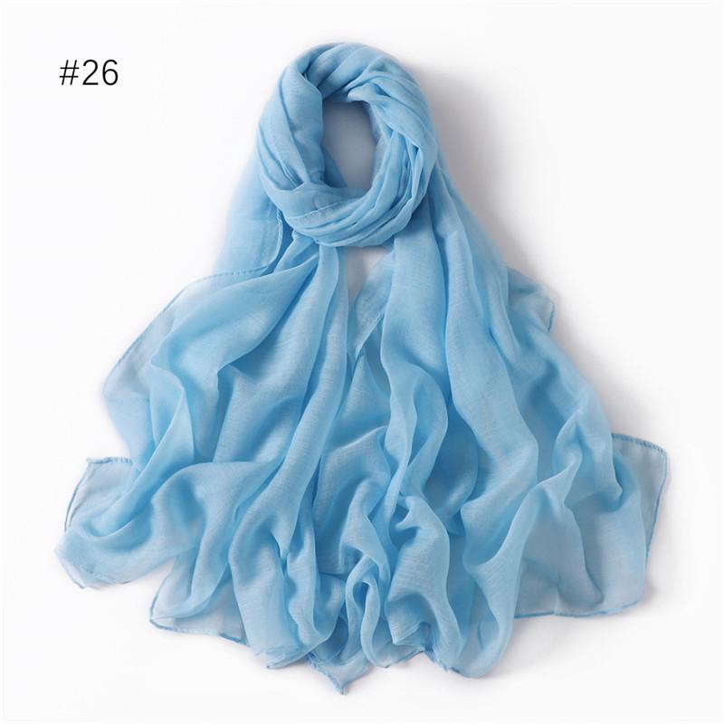 58 Colors Women Candy Color Voile Scarf Plain Solid Pashmina Female Warm Cotton Viscose Scarves Blanket Shawls And Wraps Bufanda